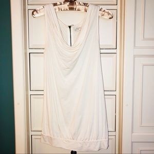 LOFT White Cowl-Neck Tank